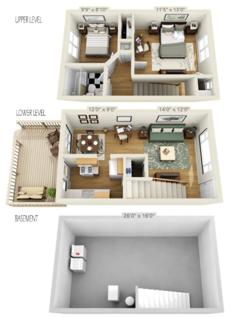 Floor Plans Broad Ripple Apartments and Townhomes